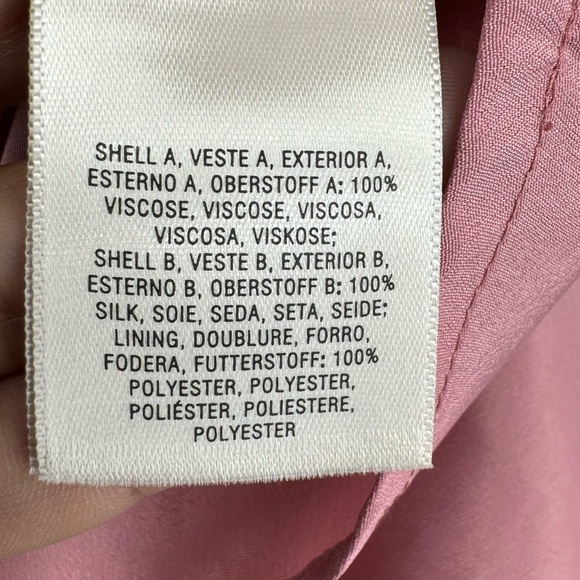 Anthropologie Moulinette Soeurs Reagan Silk Ruffled Dress Pink Size 6 Petite - Picture 9 of 10